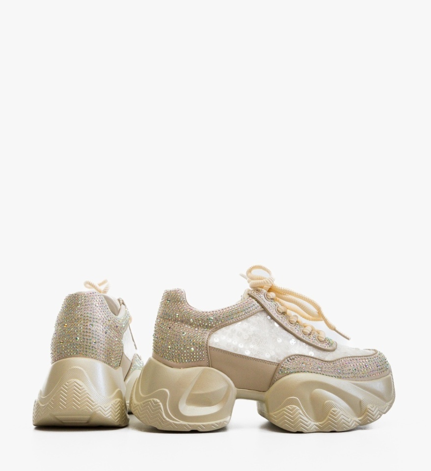 Sneakers dama Selery Bej - Img 3