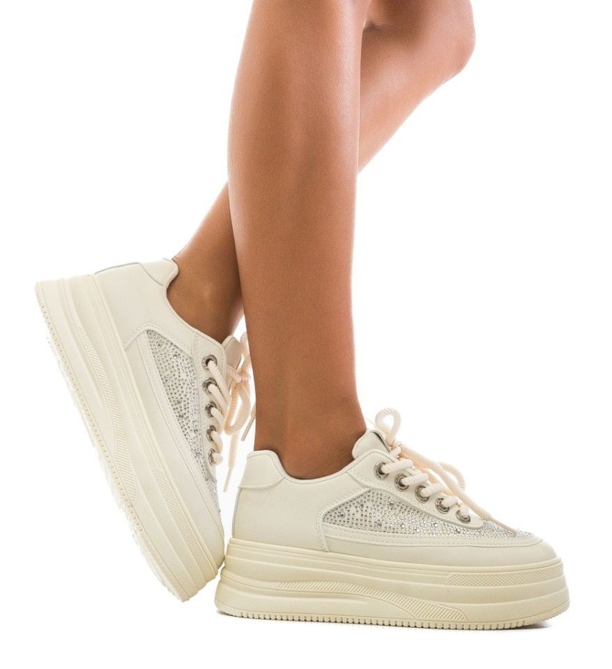 Sneakers dama Sheryg Bej - Img 6
