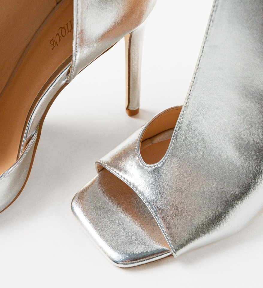 Botine dama Abigail Argintii - Img 9