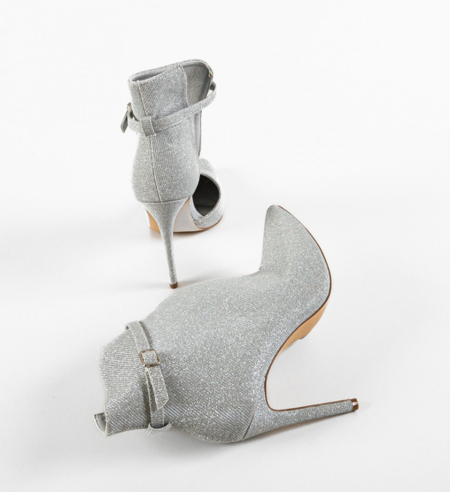 Botine dama Fleur Argintii - Img 3