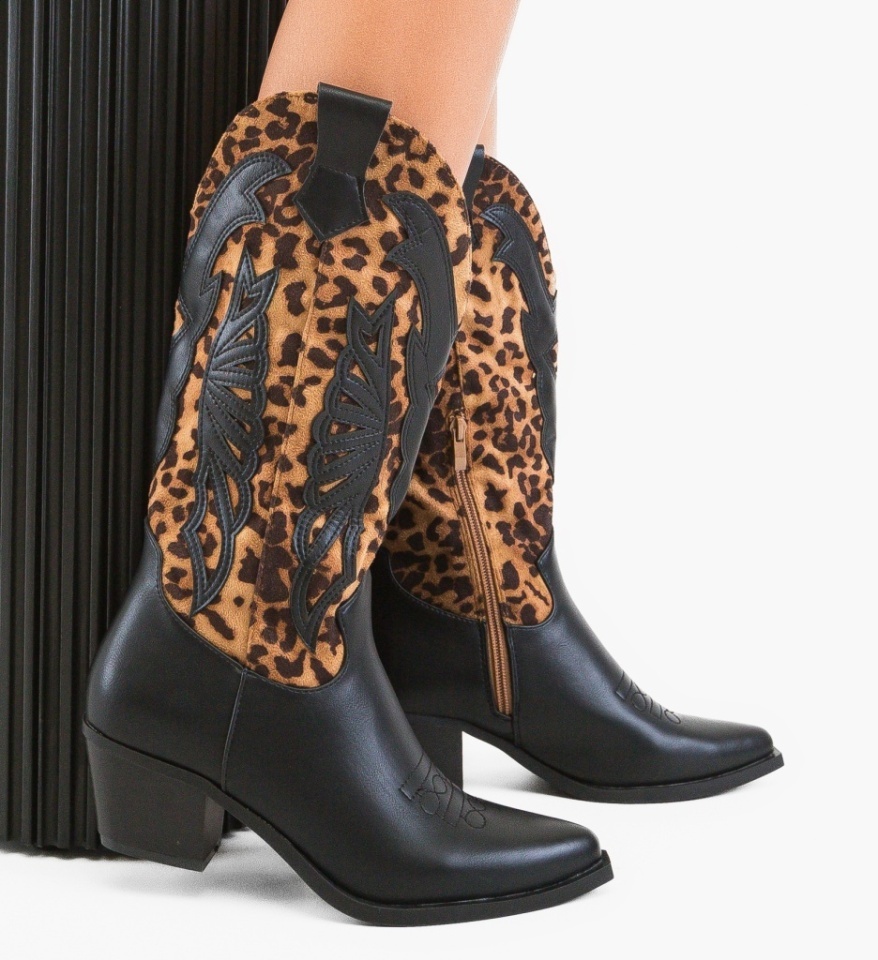 Cizme dama Cobboy Animal Print - Img 4