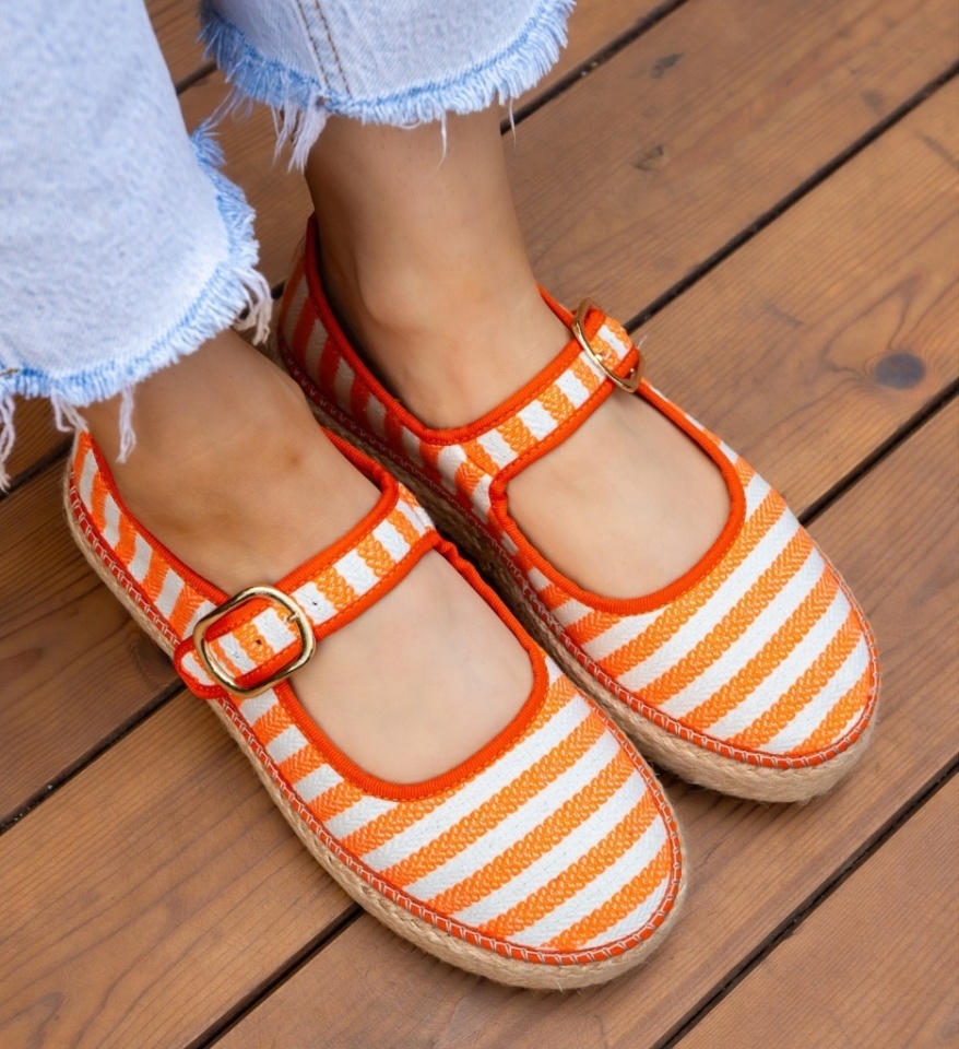 Espadrile dama Gamny Portocalii - Img 2