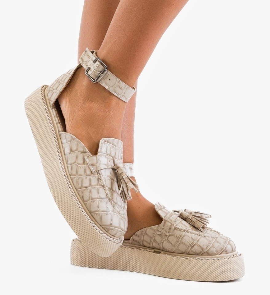 Pantofi Casual Aklin Bej - Img 5