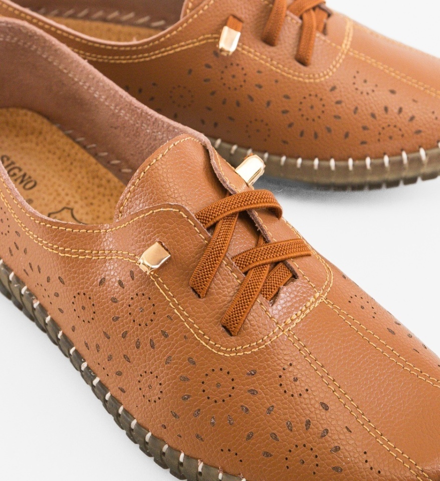 Pantofi Casual Azukar Camel - Img 5