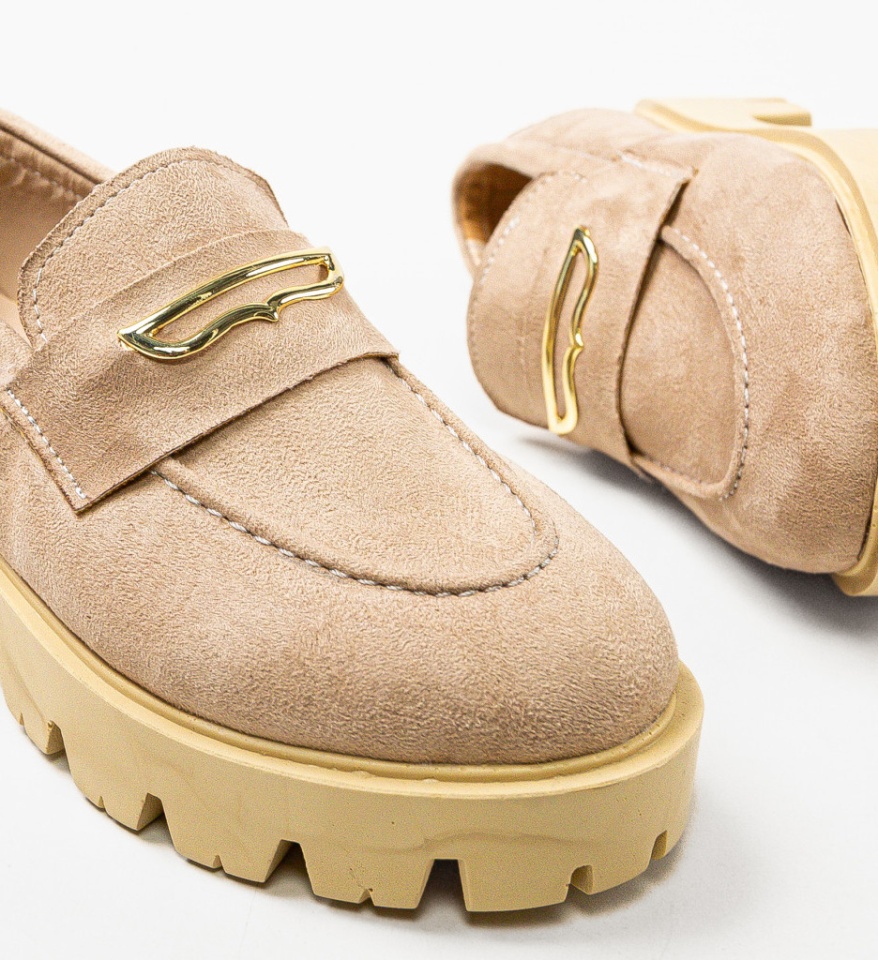 Pantofi Casual Beikrols Bej - Img 11