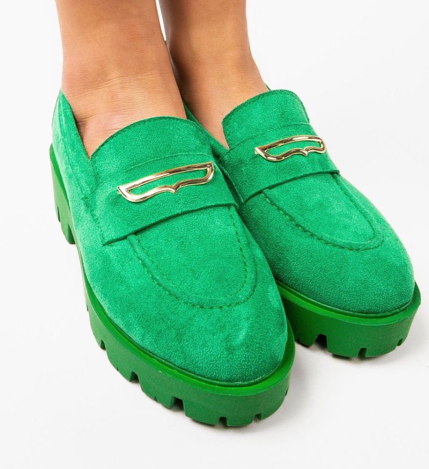 Pantofi Casual Beikrols Verzi - Img 4