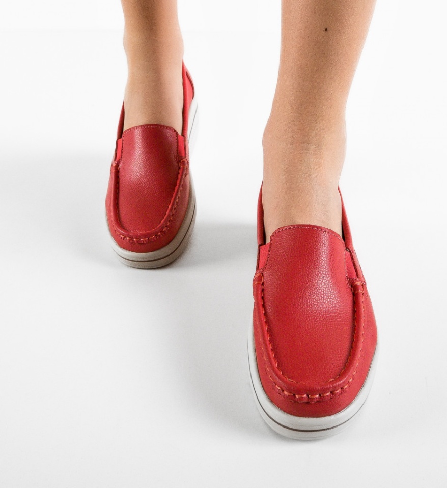 Pantofi Casual Brienne Rosii - Img 6