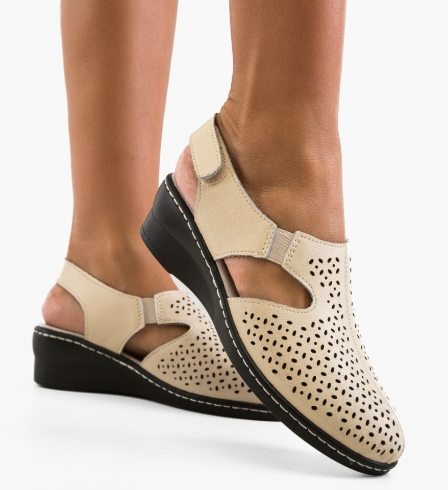 Pantofi Casual Byhy Bej - Img 4