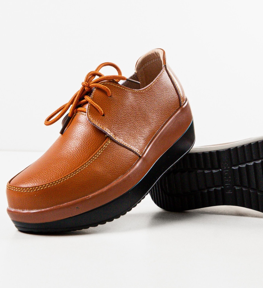 Pantofi Casual Creamt Camel - Img 4