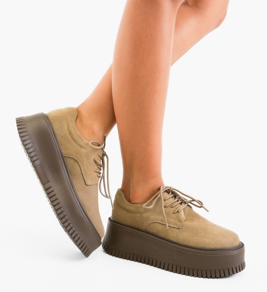 Pantofi casual dama Benve Bej 2 - Img 4