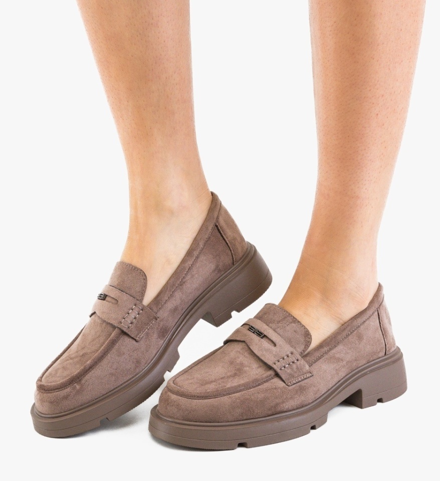 Pantofi casual dama Corsera Khaki - Img 6