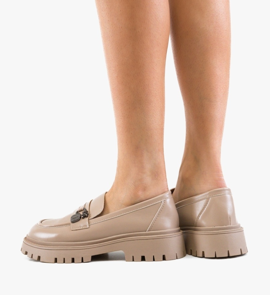 Pantofi casual dama Dufren Bej - Img 4