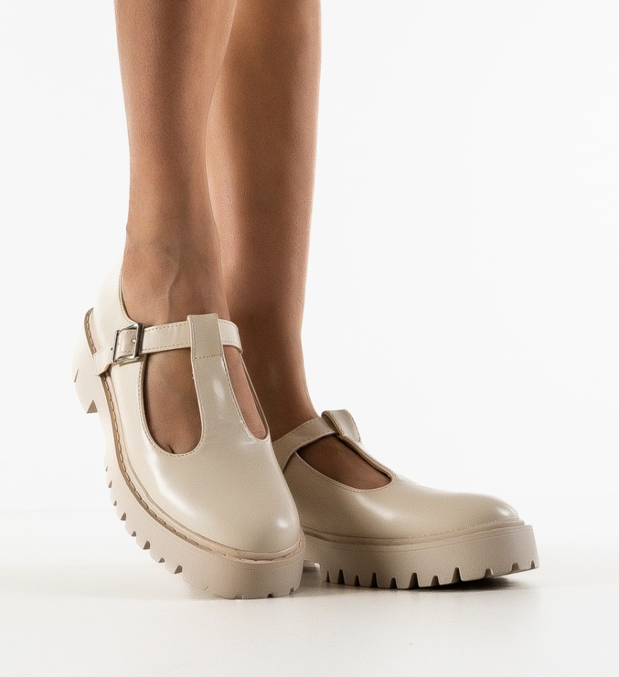 Pantofi casual dama Juan Bej - Img 5