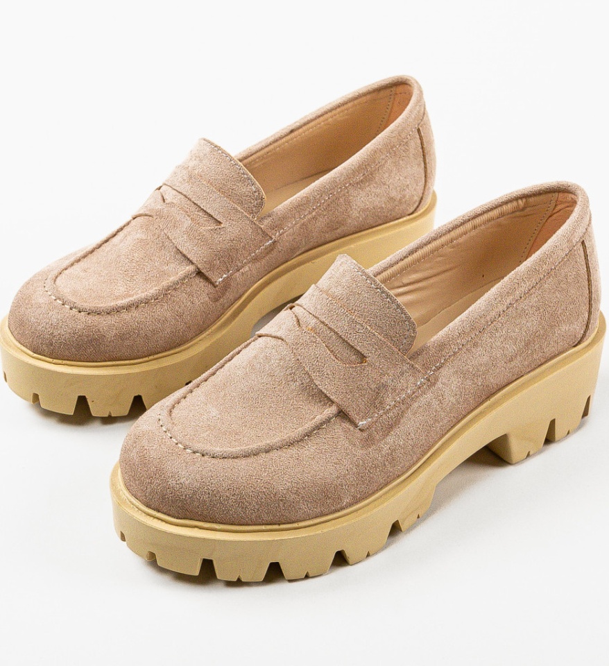 Pantofi Casual dama Kardy Bej - Img 7