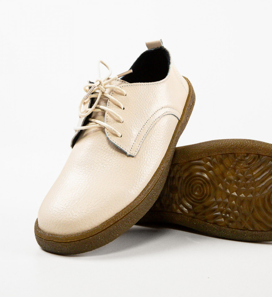 Pantofi casual dama Lactose Bej - Img 2