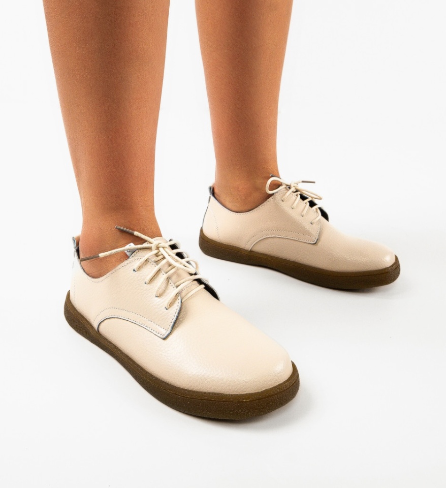 Pantofi casual dama Lactose Bej - Img 5