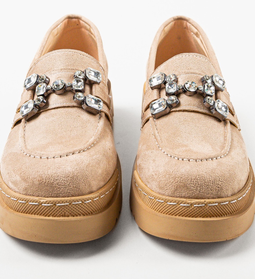 Pantofi Casual dama Maraya Bej - Img 10