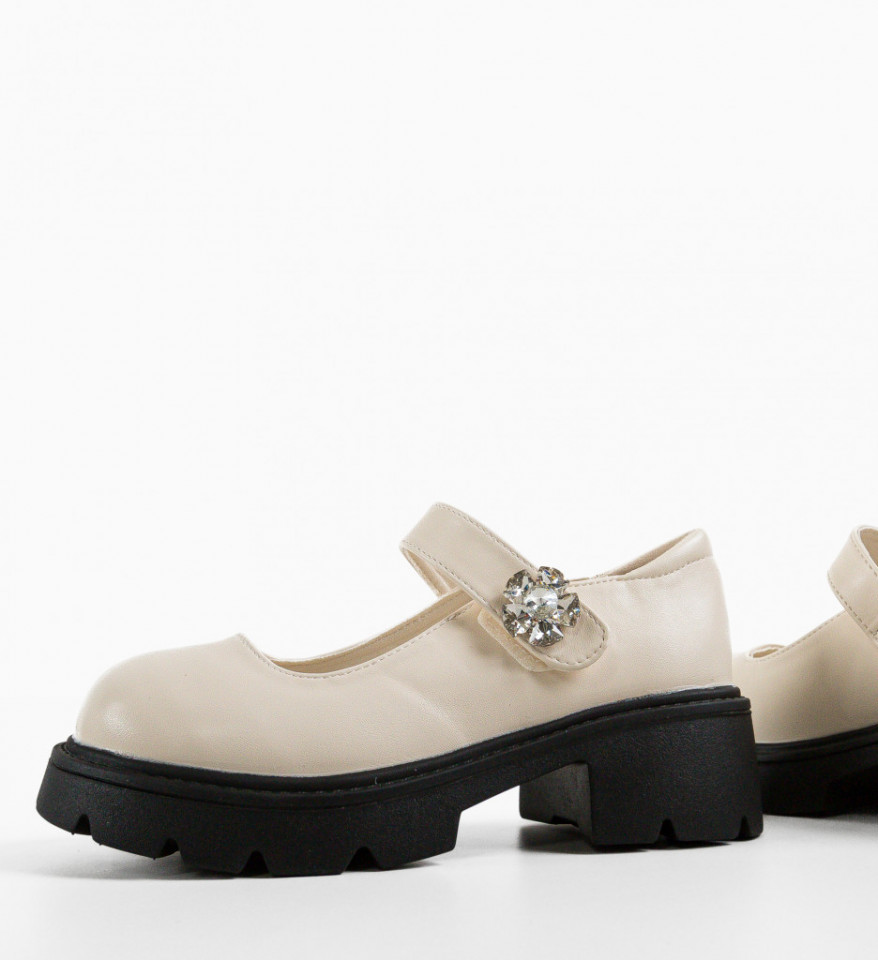 Pantofi Casual dama Mriana Bej - Img 2