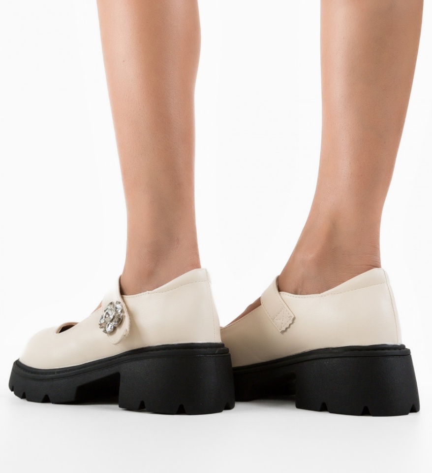 Pantofi Casual dama Mriana Bej - Img 3
