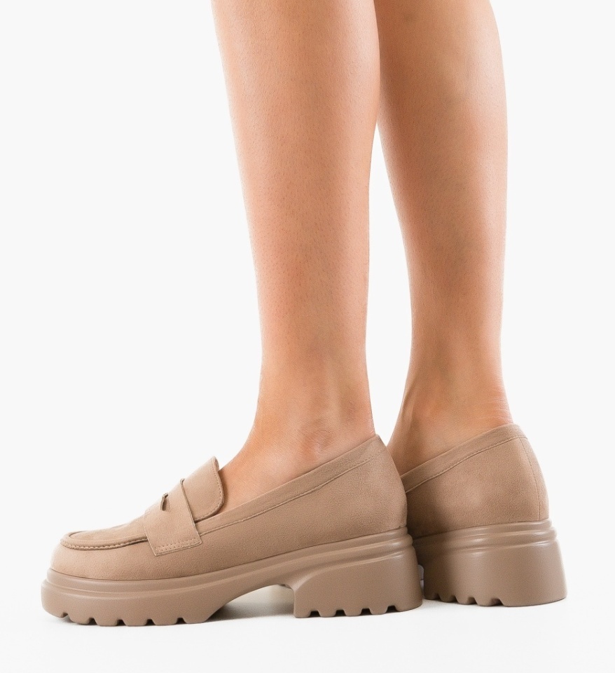 Pantofi casual dama Nowe Bej 2 - Img 6