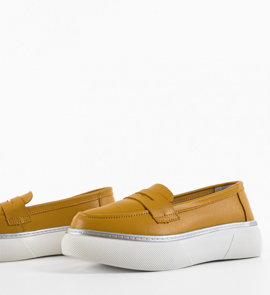 Pantofi Casual dama Prossy Galbeni - Img 3