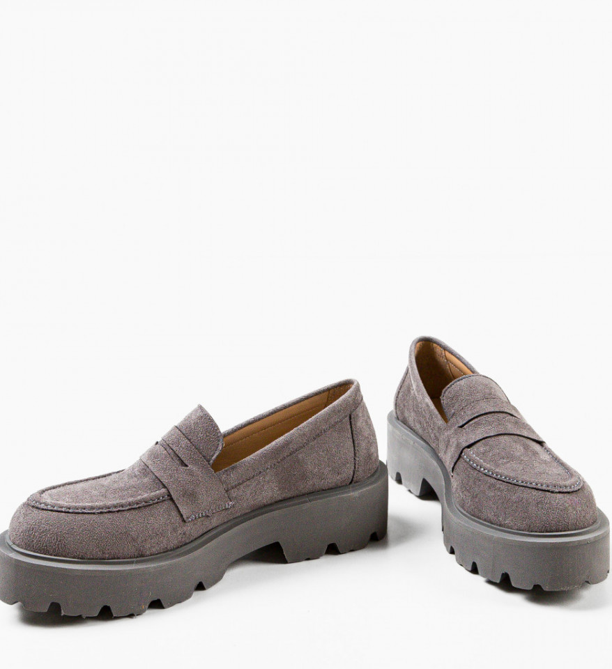 Pantofi Casual dama Punde Gri - Img 3