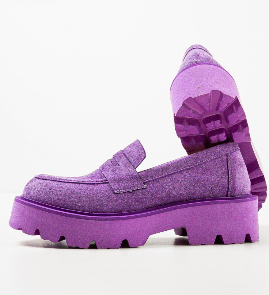 Pantofi Casual dama Punde Mov - Img 2