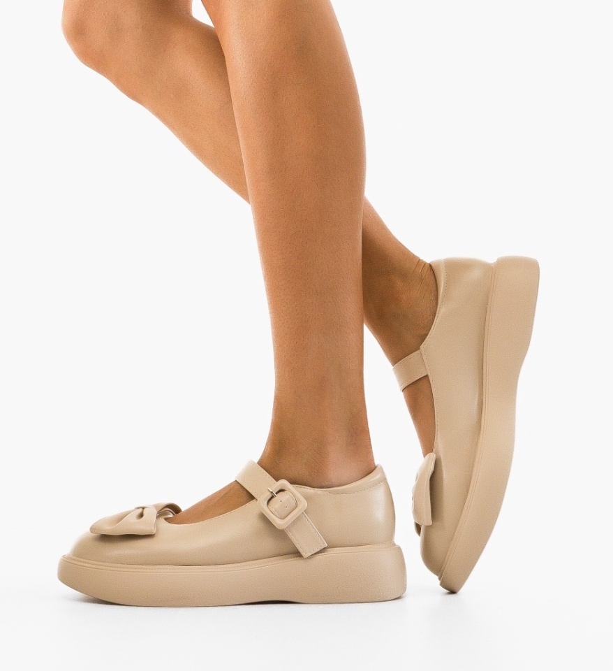Pantofi Casual dama Samwell Bej - Img 4
