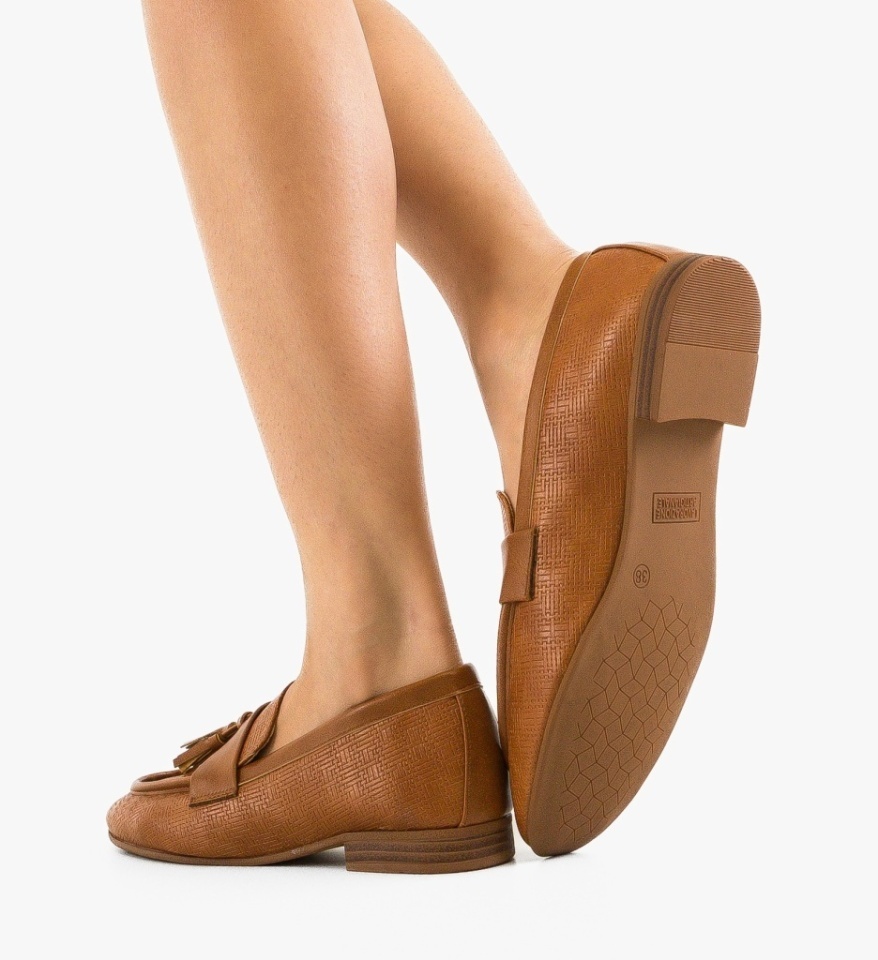 Pantofi casual dama Singleto Camel - Img 2