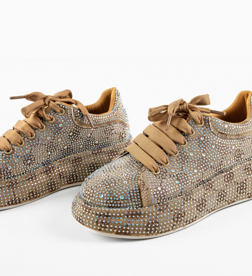 Pantofi Casual dama Urssy Bej - Img 2