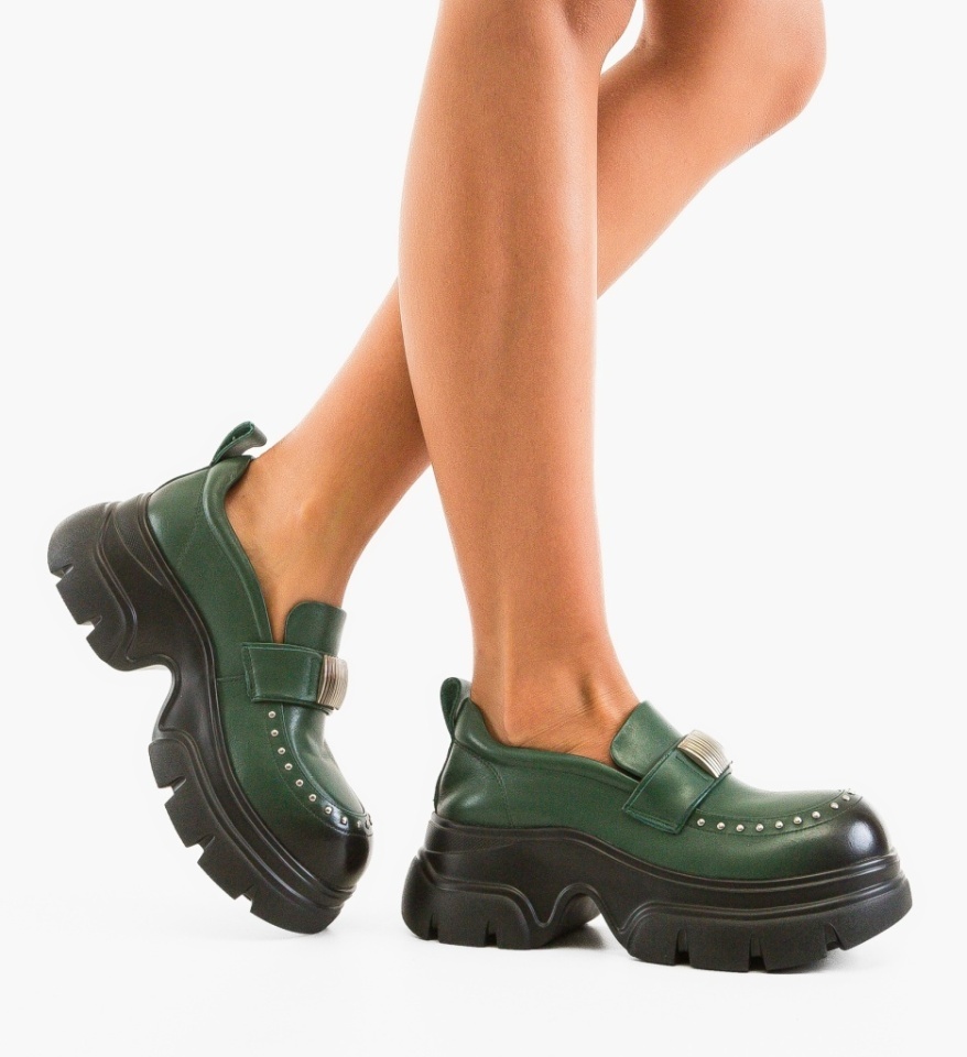 Pantofi Casual Dougla Verzi - Img 4