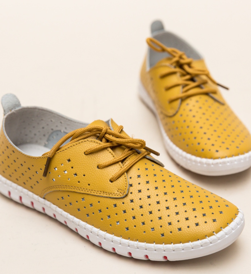Pantofi Casual Hilio Galbeni - Img 11