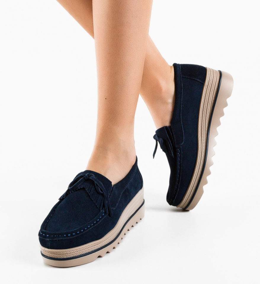 Pantofi Casual Hipok Bleumarin - Img 4