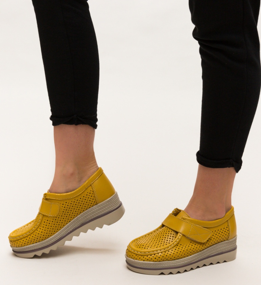 Pantofi Casual Histria Galbeni - Img 2