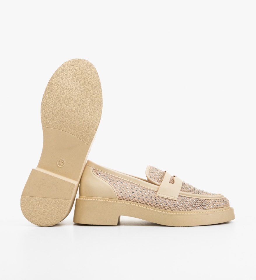 Pantofi casual Hoffm Bej - Img 3