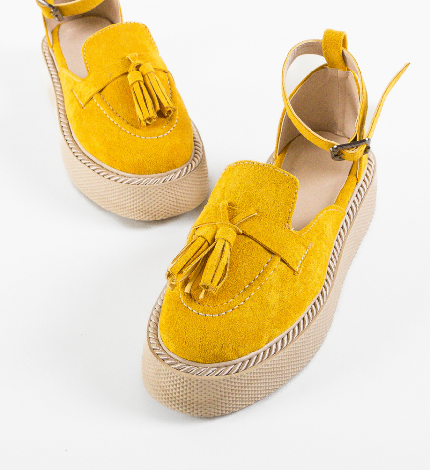 Pantofi Casual Kalin Galbeni - Img 3