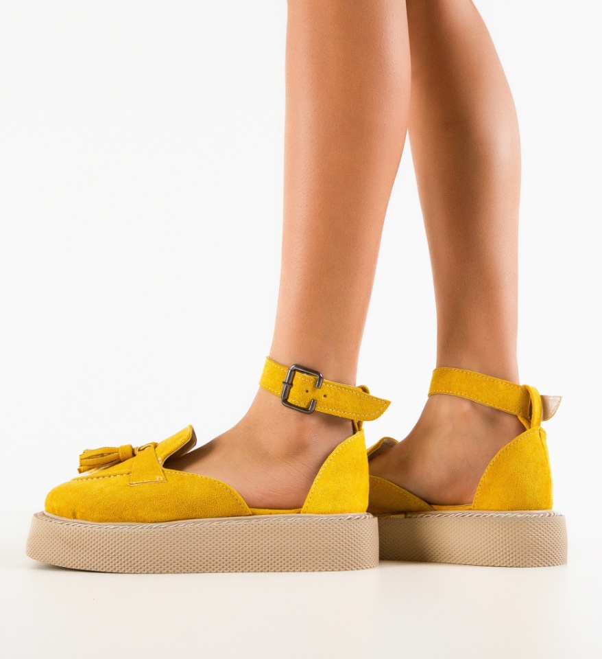 Pantofi Casual Kalin Galbeni - Img 6