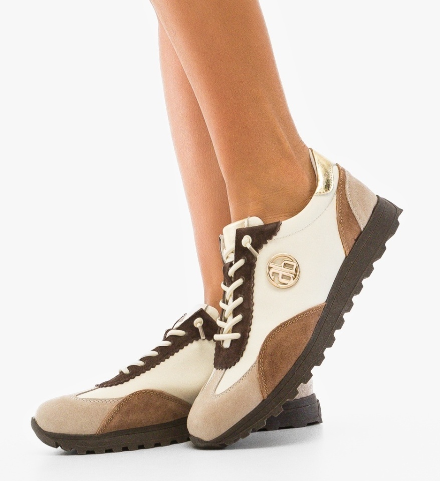 Pantofi Casual Kaneb Bej - Img 6