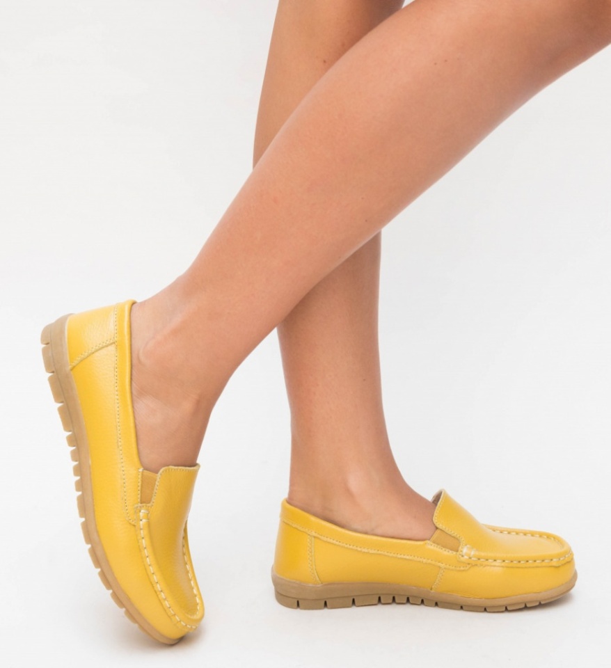 Pantofi Casual Kives Galbeni - Img 3