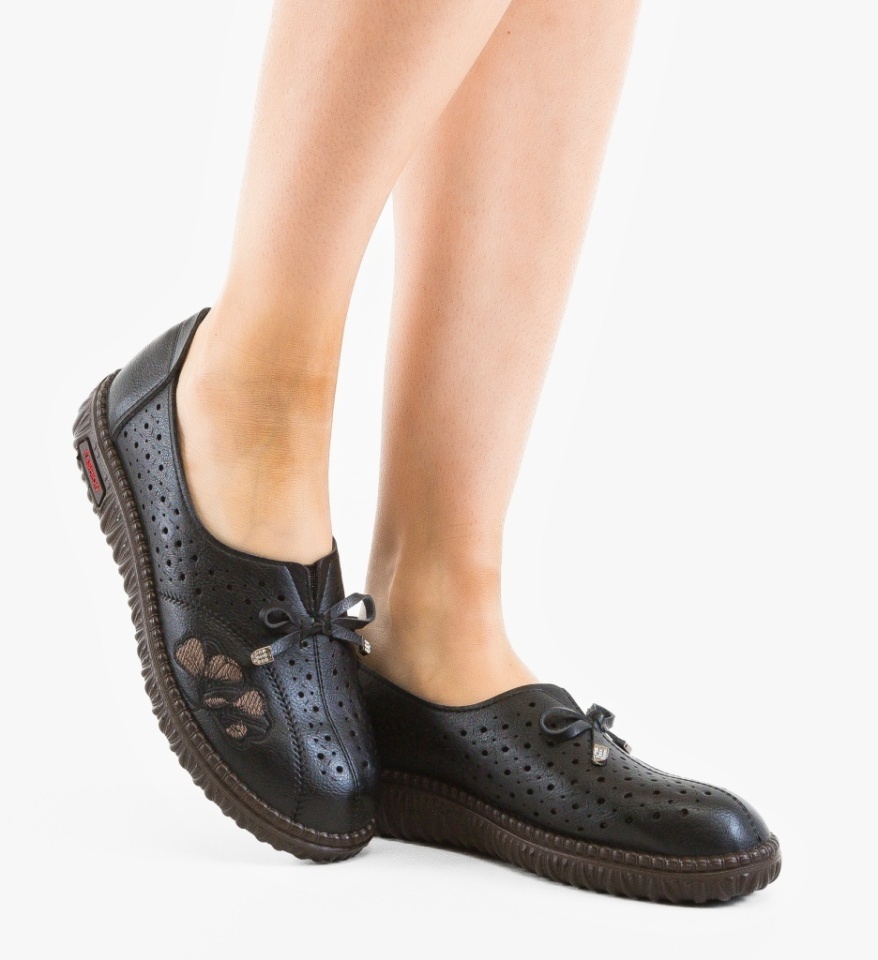 Pantofi casual Leriu Negri - Img 2