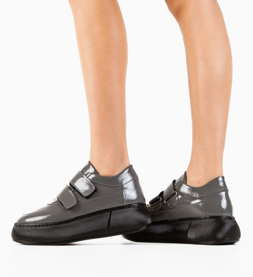 Pantofi Casual Mernera Gri - Img 5