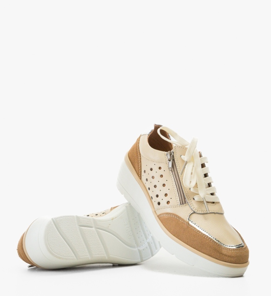 Pantofi Casual Mexy Bej - Img 2