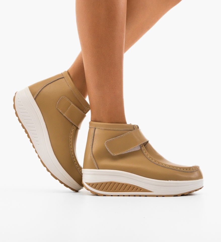 Pantofi Casual Misha Bej - Img 5