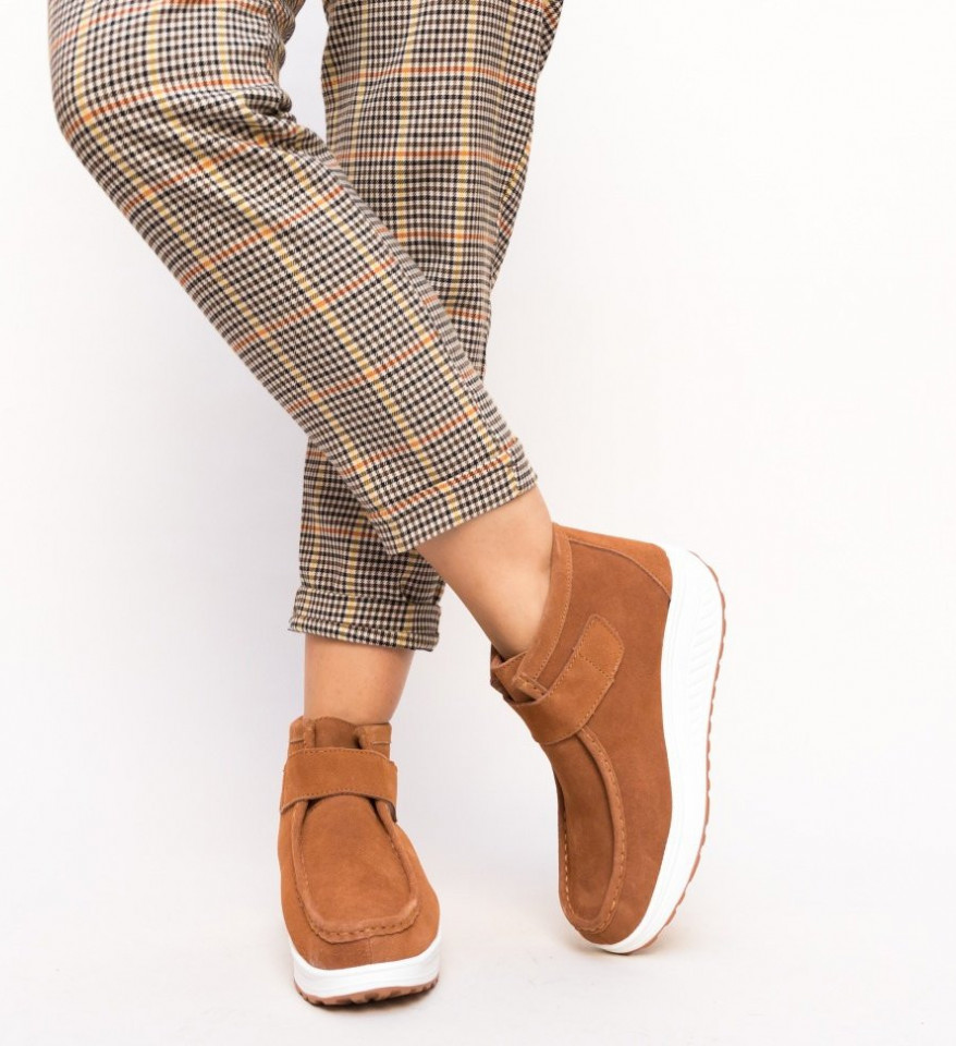 Pantofi Casual Misha Camel - Img 7