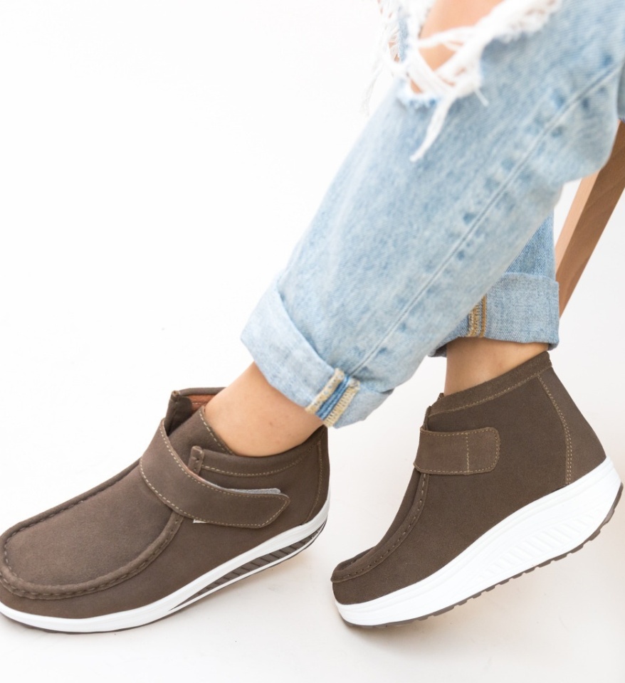Pantofi Casual Misha Khaki - Img 3
