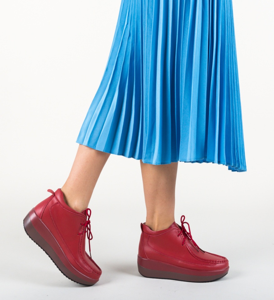 Pantofi Casual Nash Rosii - Img 11