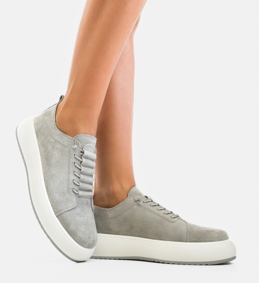 Pantofi Casual Neyn Gri - Img 6