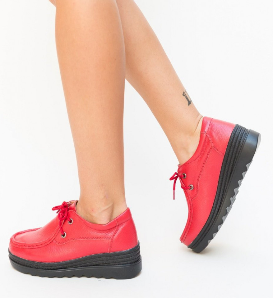 Pantofi Casual Petro Rosii - Img 1