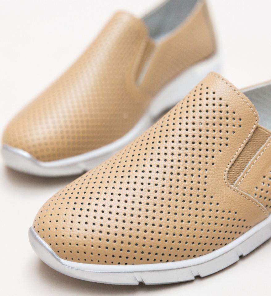 Pantofi Casual Pufine Bej - Img 4