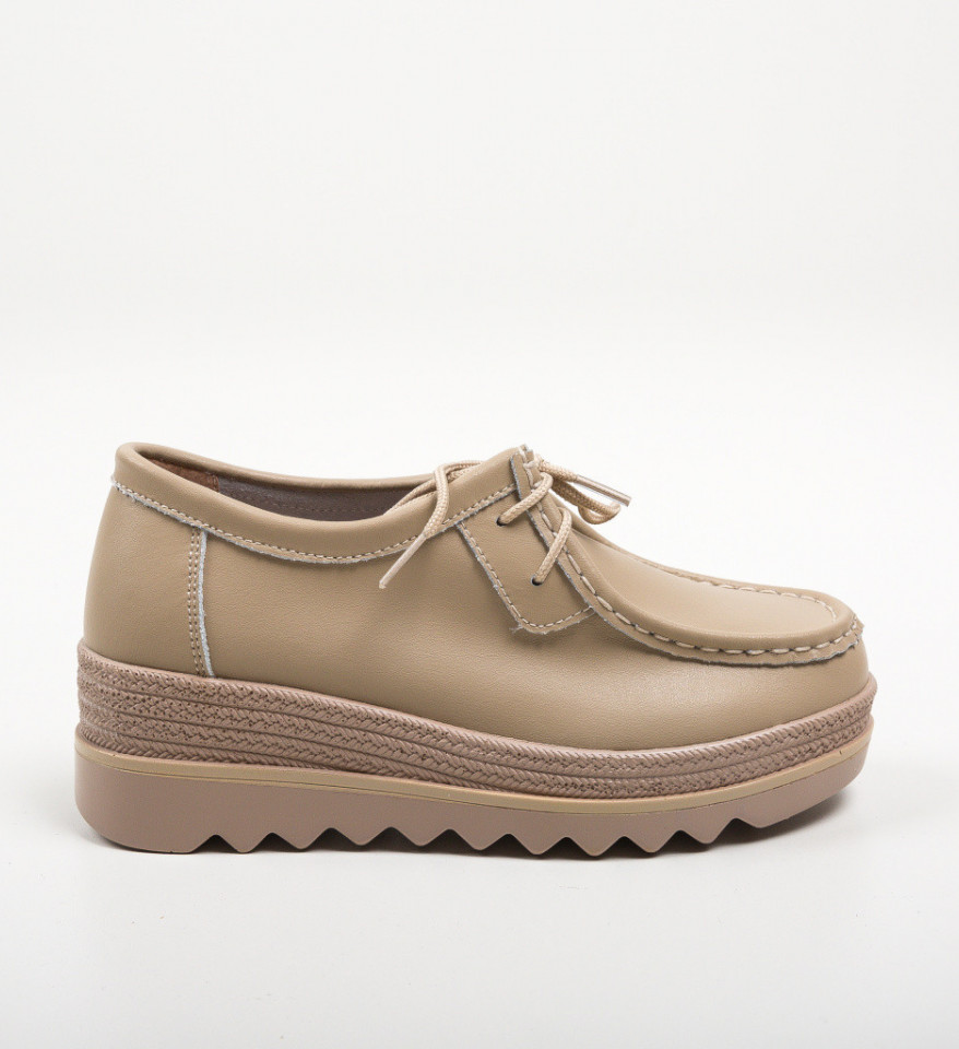 Pantofi Casual Sag Bej - Img 3